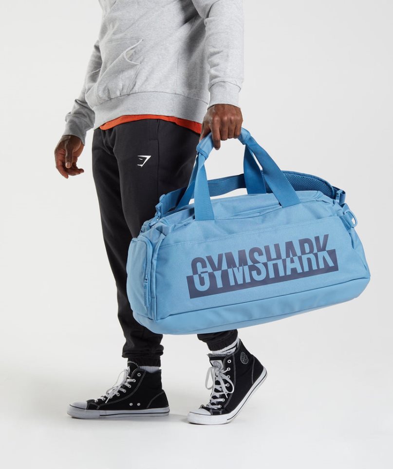 Gymshark Bold Gym Sports Bag Blue | NZ 9MLNUP